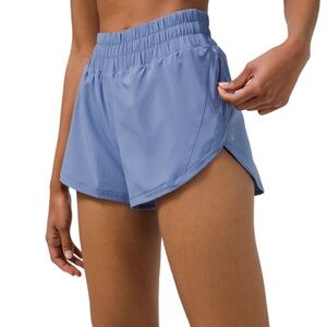 Lululemon Size 6 Blue Track That High-Rise Lined Short 3"